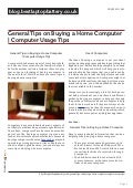 Blog.bestlaptopbattery.co.uk - General Tips on Buying a Home Computer | Computer Usage Tips