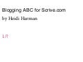 Blogg ABC seminar for beginners and newbies 2011