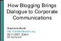 Blogging and Internal Communications