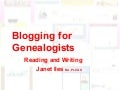 Blogging for Genealogists (revised)