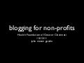 Blogging 101