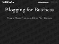 Blogging for Business Advanced - Wojo Design