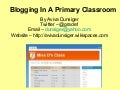 Blogging in a primary classroom