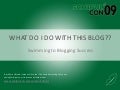 What do I do with this blog?? Blogging With Sharks