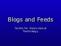 Blogs and RSS Feeds