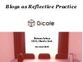 Blogs as Reflective Practice