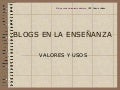Blogs educativos: tipología y usos