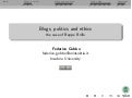 Blogs, politics and ethics: the case of Beppe Grillo