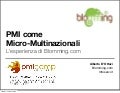 Pmi e innovazione: Presentazione PMI come Micro-Multinazionali
