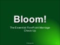 Bloom Check Up Slides