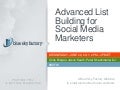Advanced List Building for Social Media Marketers