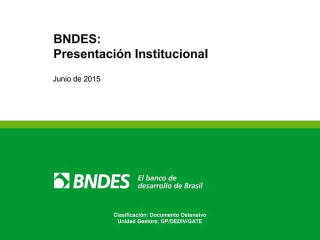 BNDES - Presentación Institucional