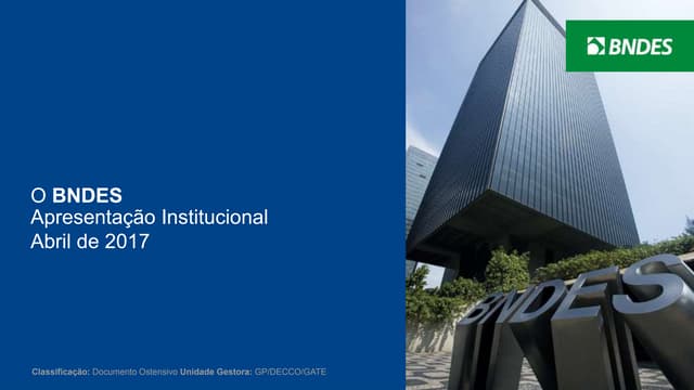 BNDES - Apresentação Institucional