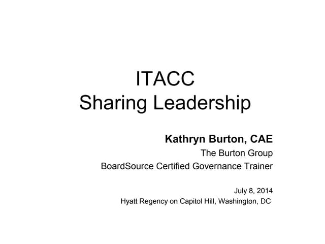 Board Source pre-chair training