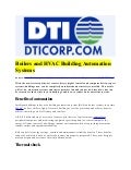 Boilers and HVAC Building Automation Systems