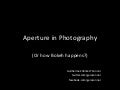 Aperture in Photography (or how bokeh happens)