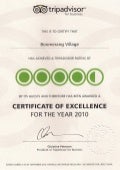 Boomerang Village - Tripadvisor - Certificate Of Excellence for the year 2010