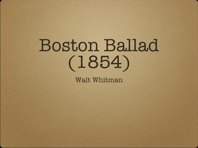 Boston ballad ppt