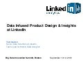 Data Infused Product Design and Insights at LinkedIn