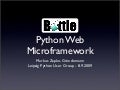 Bottle - Python Web Microframework