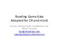 Bowling Game Kata in C# Adapted