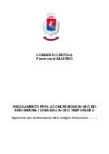 Bozza di regolamento per la concessione in uso dei beni immobili - Comune di Centola.