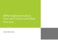 Bpm Implementation   Success Criteria And Best Practice