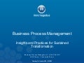 BPM sustained transformation key note extract   arkgroup (19th october 2010) ihc