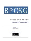 Broker Price Opinion Standards and GuideLines v4