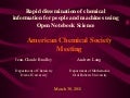 Open Notebook Science Web Services - ACS Spring 2011