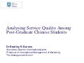 Analysing service quality among postgraduate Chinese students