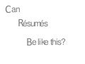 Visual resume