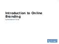 Online Branding Introduction and Best Practices
