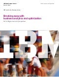 Breaking Away with Business Analytics and Optimization
