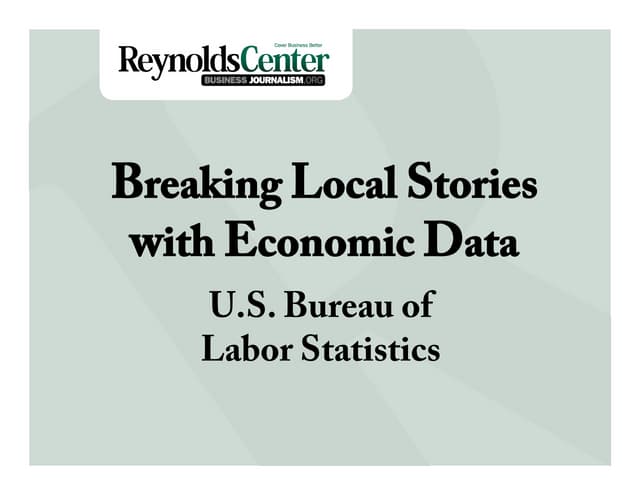 Breaking Local Stories with Economic Data - BLS by Paul Overberg (Texas)