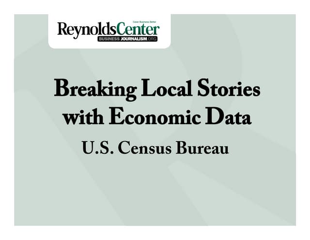 Breaking Local Stories with Economic Data - Census by Paul Overberg (Texas)