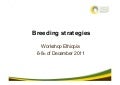 Breeding strategies