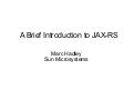 Brief Intro To Jax Rs