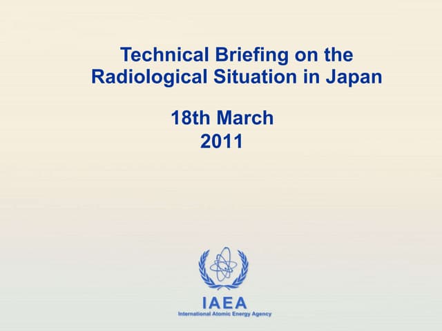 Technical Briefing on the Radiologi...