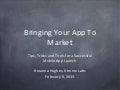 Bringing Your Mobile App to Market