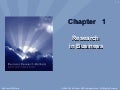 Fundamentals of  Research Methods Chap 1