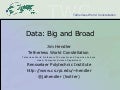 Data Big and Broad (Oxford, 2012)