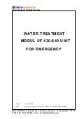 WATER TREATMENT FOR EMERGENCY MODUL UF 430/640