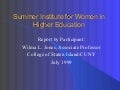 Institute for Women in Higher Education