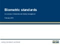BSI Biometrics Standards Presentation