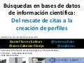 Búsquedas en bases de datos de información científica