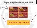 Burger King Gutscheine Juni 2013