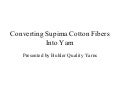 Buhler Fiber To Yarn