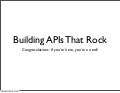 Building Apis That Rock