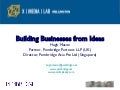 Building Businesses From Ideas